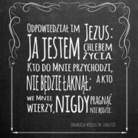 Podkładka - Odpowiedział im Jezus: Ja jestem chlebem życia