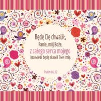 Podkładka - Będę Cię chwalił...