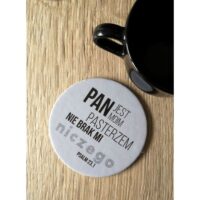 Podkładka korkowa okrągła - Pan jest moim pasterzem