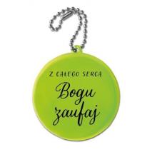 Zawieszka odblaskowa - Z całego serca Bogu zaufaj