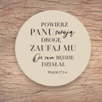 Podkładka korkowa okrągła – Powierz Panu drogę