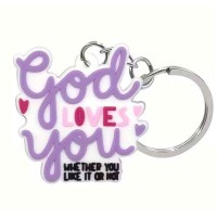 Breloczek plastikowy – God Loves You